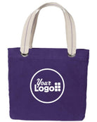 Port Authority Allie Custom Tote Bag, color: Purple