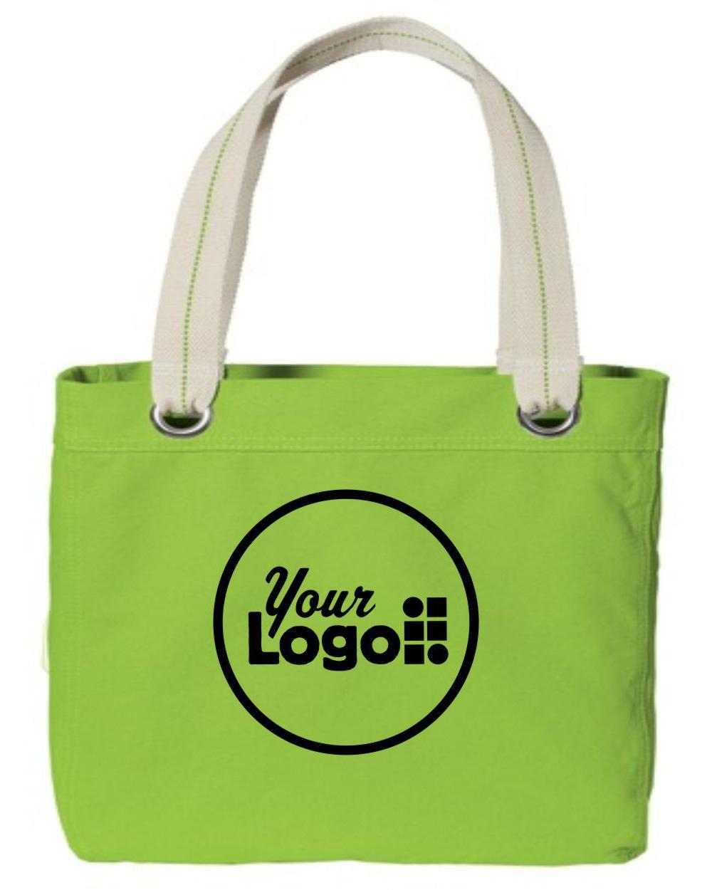Port Authority Allie Custom Tote Bag, color: Shock Lime