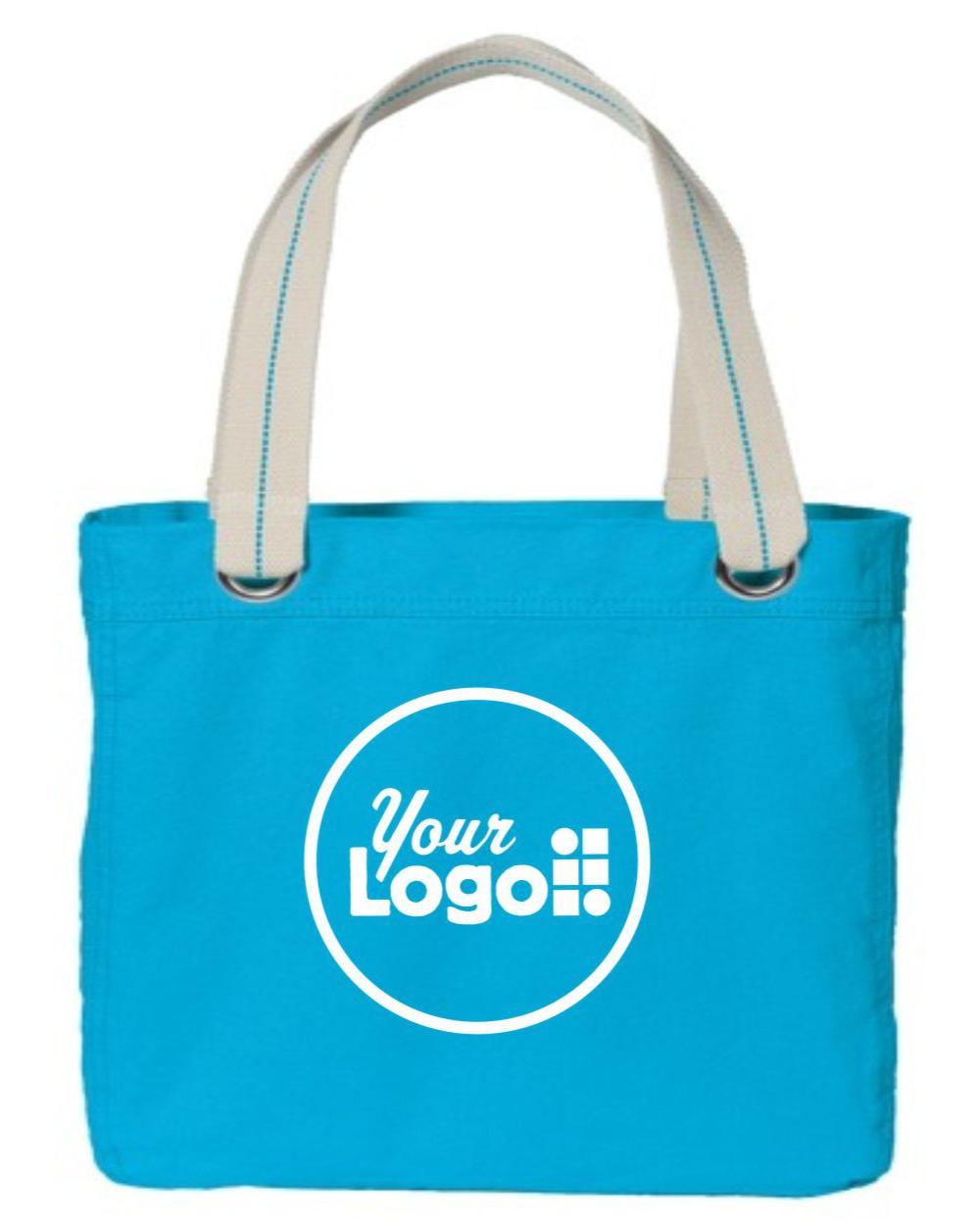 Port Authority Allie Custom Tote Bag, color: Turquoise