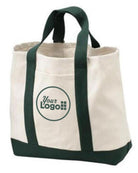 Port Authority 2-Tone Shopping Custom Tote Bag, color: Natural/Spruce