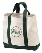 Port Authority 2-Tone Shopping Custom Tote Bag, color: Natural/Spruce