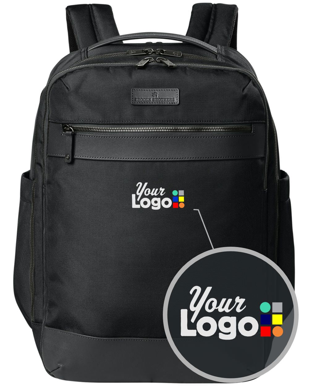 Brooks Brothers Oxford Custom Backpack, color: Deep Black