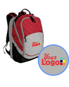 Port Authority Xcape Laptop Custom Backpack, color: Red/Grey/Black