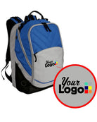 Port Authority Xcape Laptop Custom Backpack, color: Royal/Grey/Black