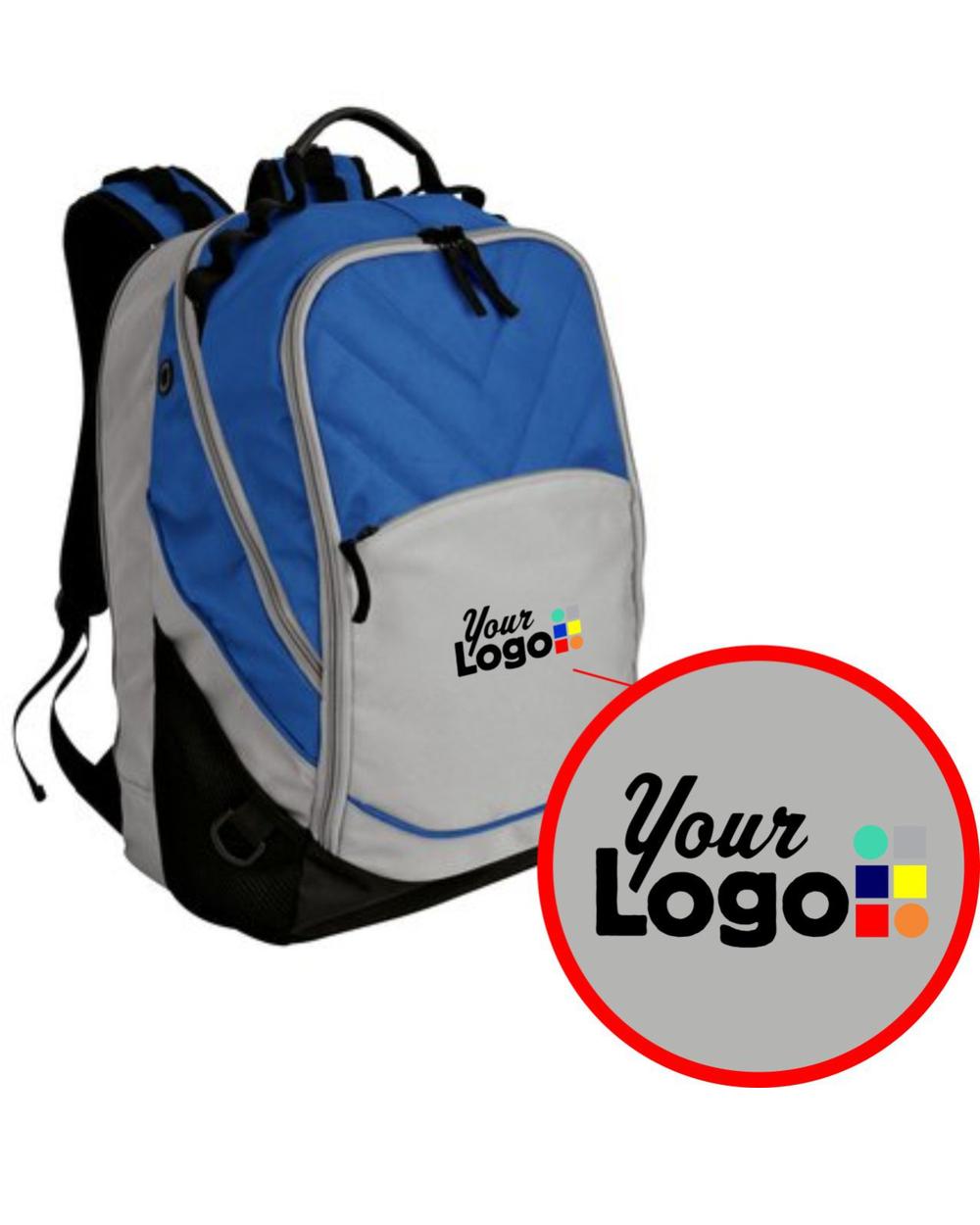 Port Authority Xcape Laptop Custom Backpack, color: Royal/Grey/Black