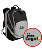 Port Authority Xcape Laptop Custom Backpack, color: Black/Grey