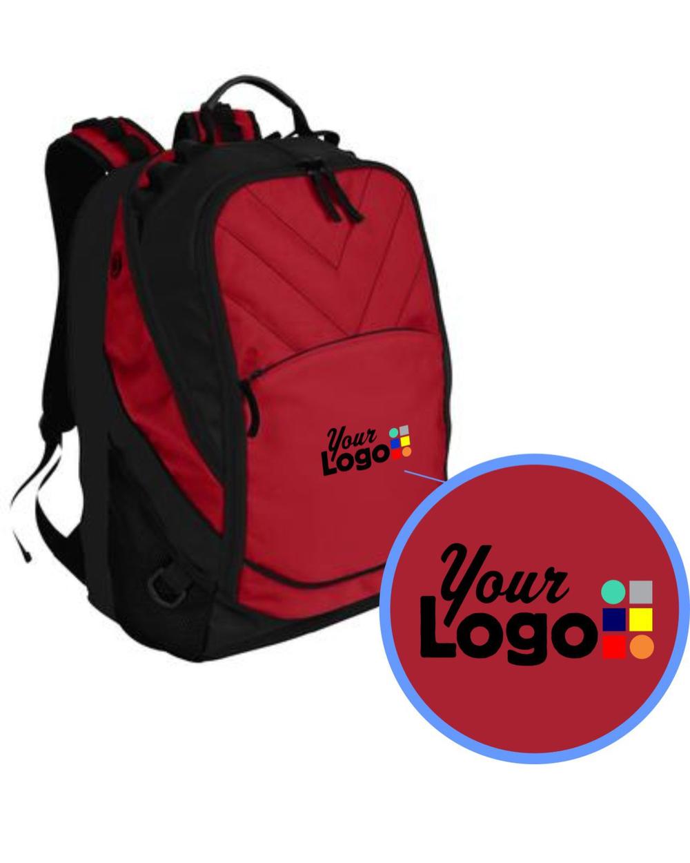 Port Authority Xcape Laptop Custom Backpack, color: Chili Red/Black