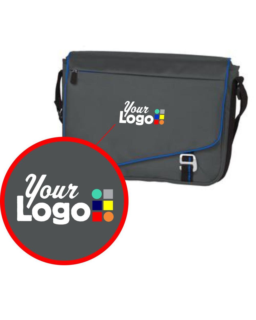 Port Authority Transit 15-inch Custom Laptop Bag, color: Deep Smoke/Royal