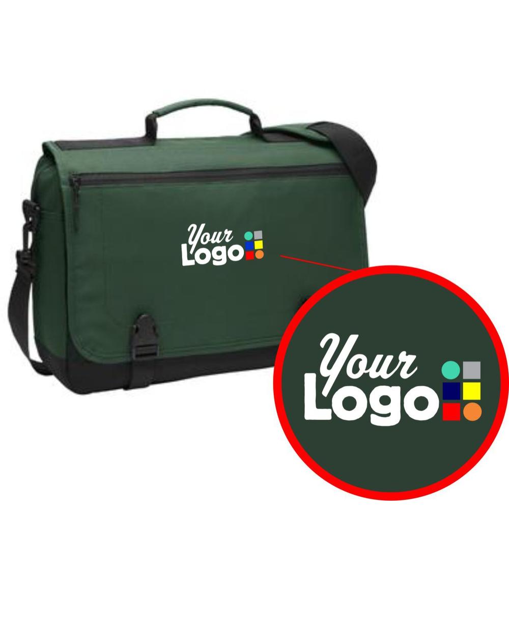 Messenger-II 15-inch Laptop Custom Bag, color: Forest Green