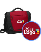 Port Authority Messenger 15-inch Custom Laptop Bag, color: Chili Red/Black