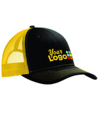 Port Authority Snapback Trucker Custom Cap, color: Black/Gold