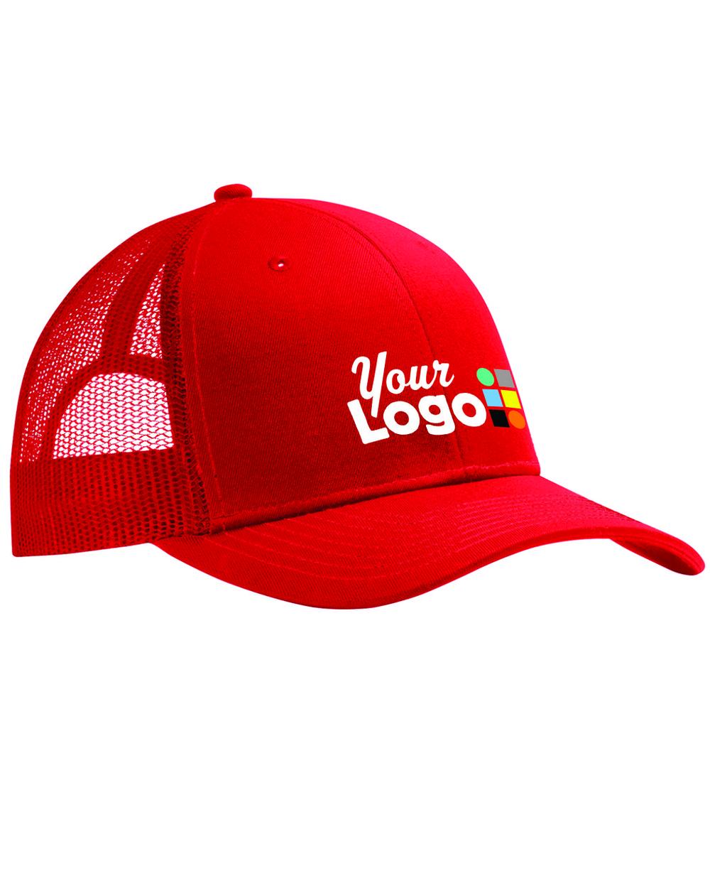 Port Authority Snapback Trucker Custom Cap, color: True Red