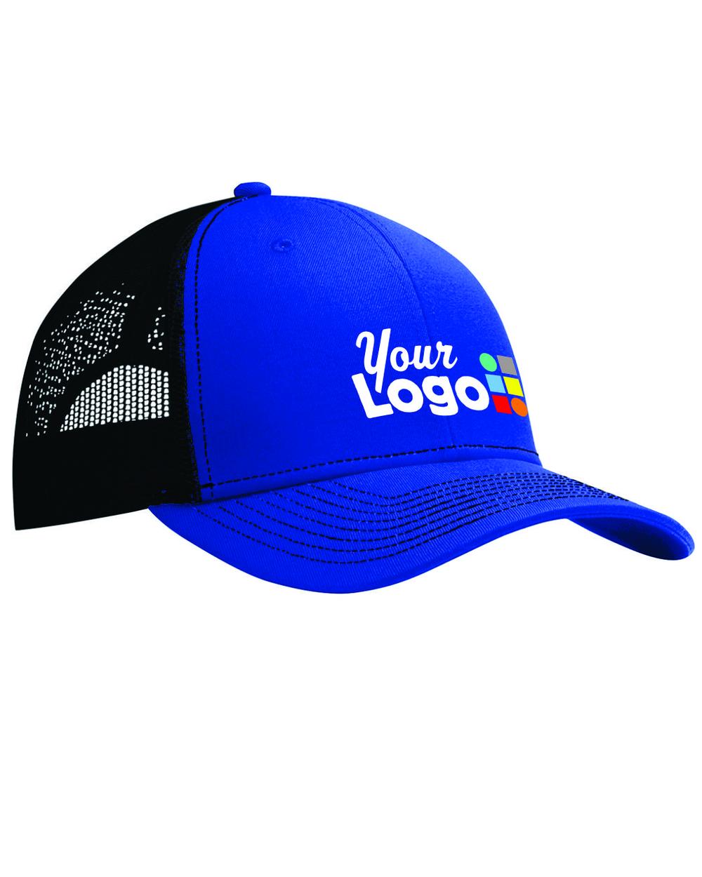 Port Authority Snapback Trucker Custom Cap, color: True Royal/Black