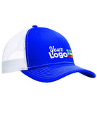 Port Authority Snapback Trucker Custom Cap, color: True Royal/White