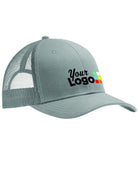 Port Authority Snapback Trucker Custom Cap, color: Gusty Grey