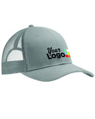 Port Authority Snapback Trucker Custom Cap, color: Gusty Grey