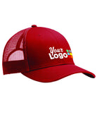 Port Authority Snapback Trucker Custom Cap, color: Flame Red