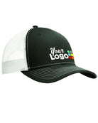 Port Authority Snapback Trucker Custom Cap, color: Grey Steel/White