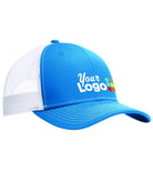 Port Authority Snapback Trucker Custom Cap, color: Parcel Blue/White