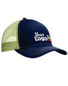 Port Authority Snapback Trucker Custom Cap, color: Rich Navy/True Khaki