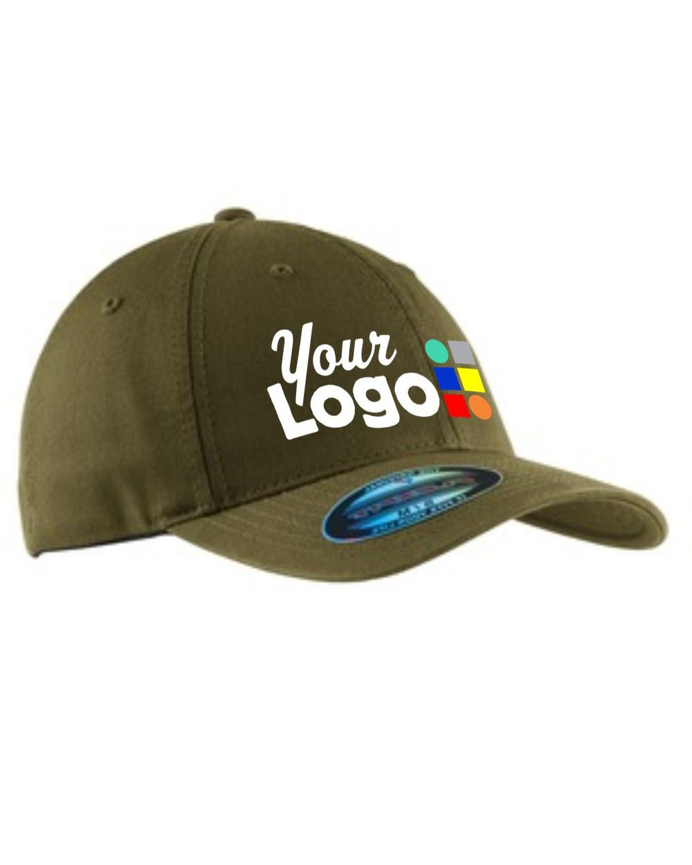 Port Authority Garment Washed Stretch-Fit Custom Cap, color: Loden