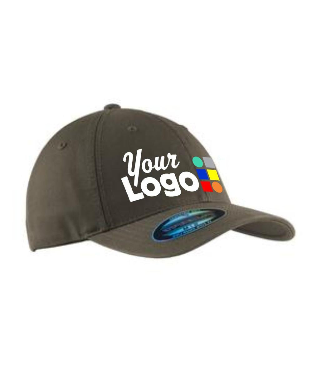 Port Authority Garment Washed Stretch-Fit Custom Cap, color: Olive
