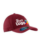 Port Authority Garment Washed Stretch-Fit Custom Cap, color: Caldera Red