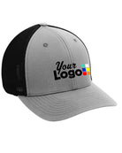 Port Authority MeshBack FlexFit Custom Cap, color: Silver/Black