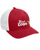 Port Authority MeshBack FlexFit Custom Cap, color: True Red/White