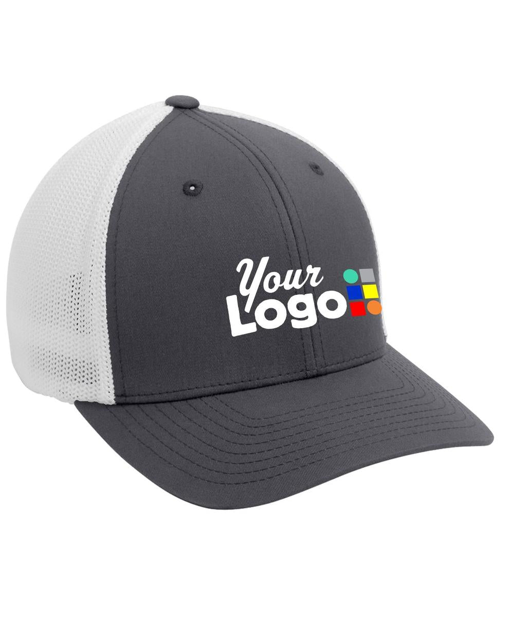 Port Authority MeshBack FlexFit Custom Cap, color: Graphite/White