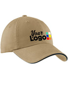 Port Authority Signature Custom Cap, color: Khaki/Charcoal Blue