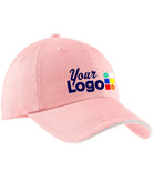 Port Authority Signature Custom Cap, color: Light Pink/White
