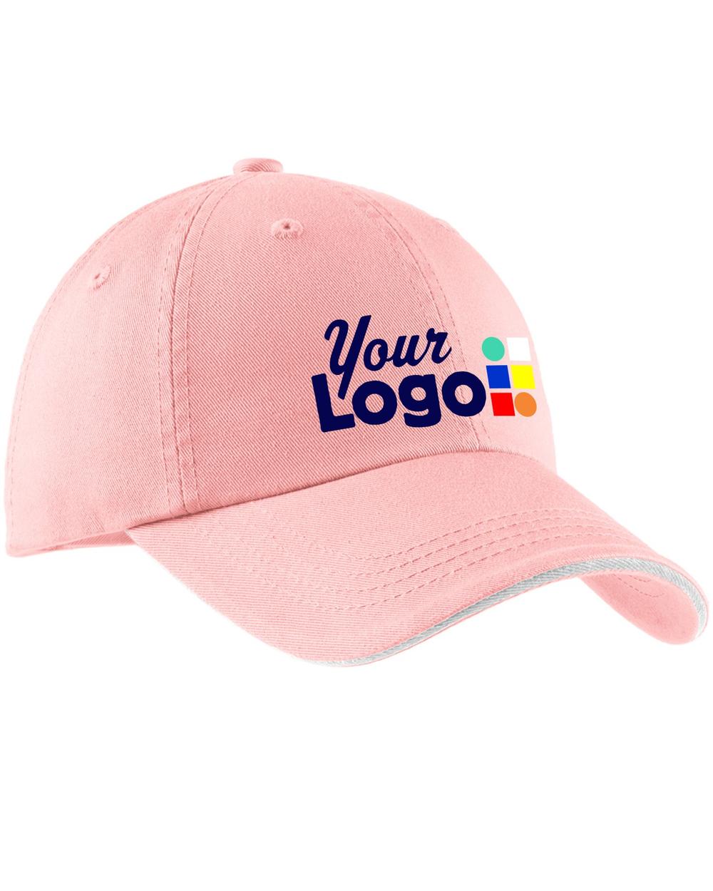 Port Authority Signature Custom Cap, color: Light Pink/White