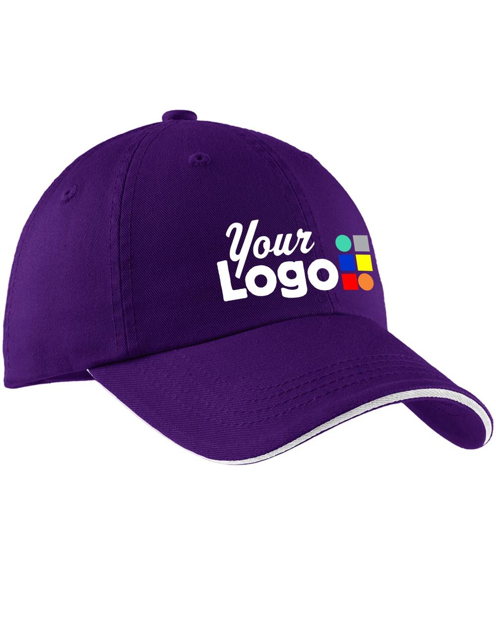 Port Authority Signature Custom Cap, color: Purple/White
