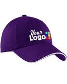 Port Authority Signature Custom Cap, color: Purple/White