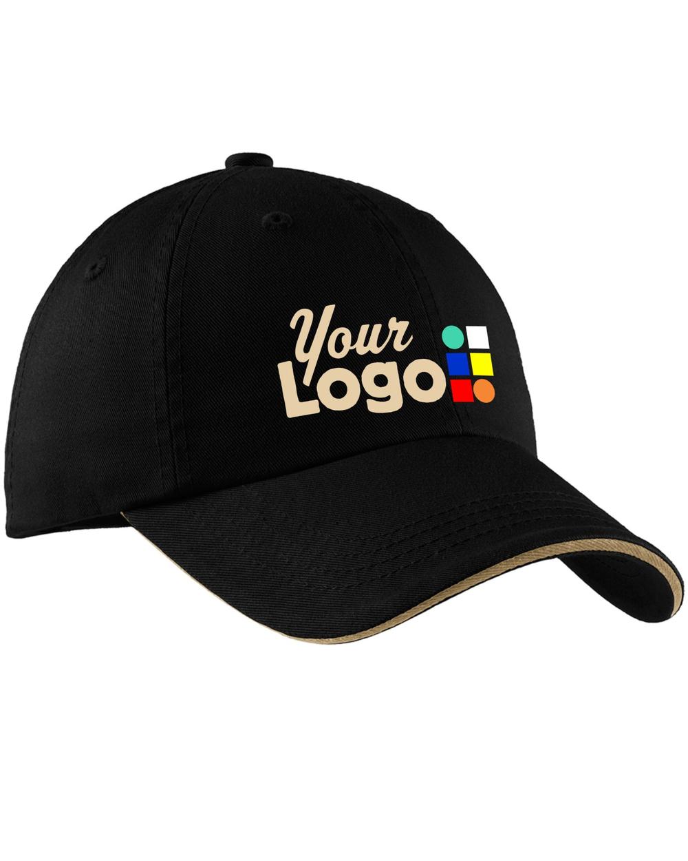 Port Authority Signature Custom Cap, color: Black/Khaki