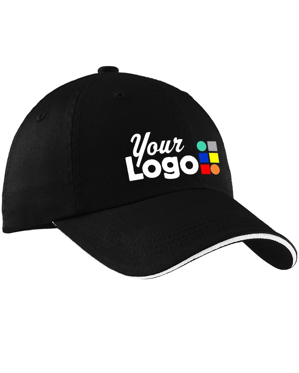 Port Authority Signature Custom Cap, color: Black/White