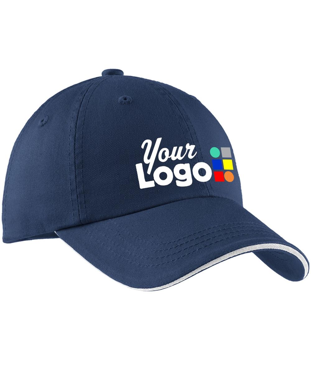 Port Authority Signature Custom Cap, color: Ensign Blue/White