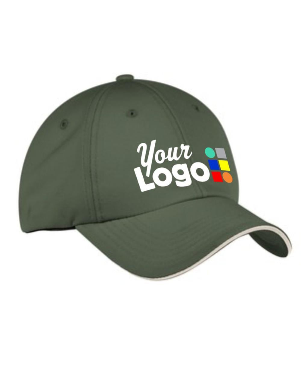 Port Authority DryZone Custom Cap, color: Olive/Stone