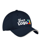 Port Authority DryZone Custom Cap, color: Classic Navy/White