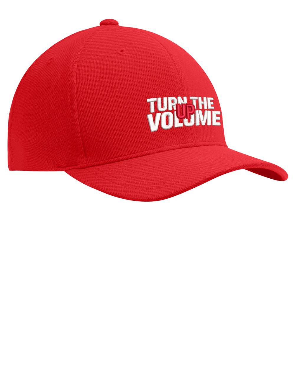 Port Authority MeshBack FlexFit Turn The Volume Up Cap, color: Red