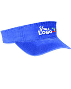 Port Authority Beach Wash Custom Visor, color: Blue Moon