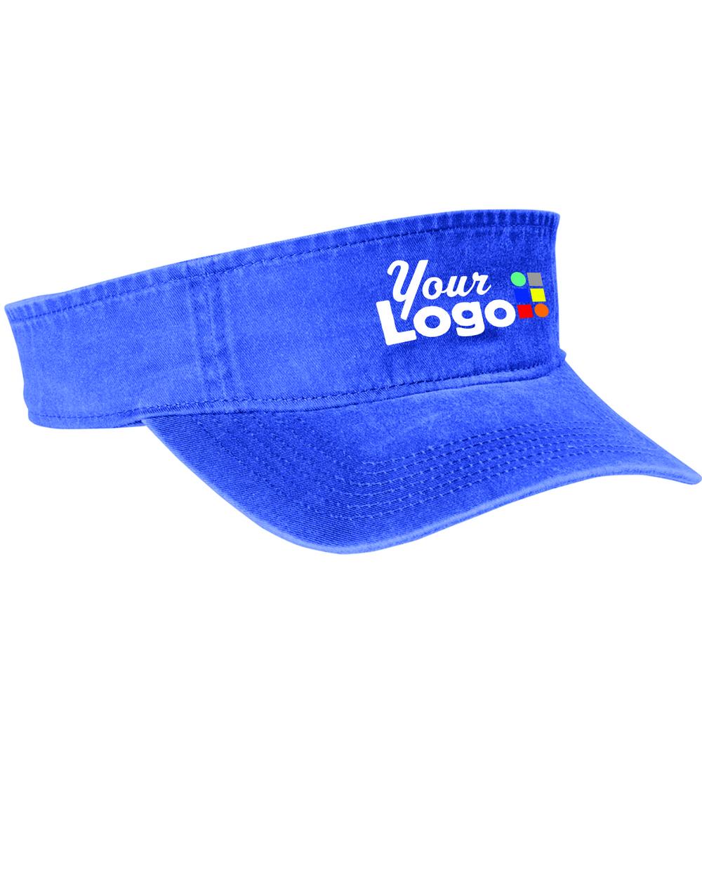 Port Authority Beach Wash Custom Visor, color: Blue Moon