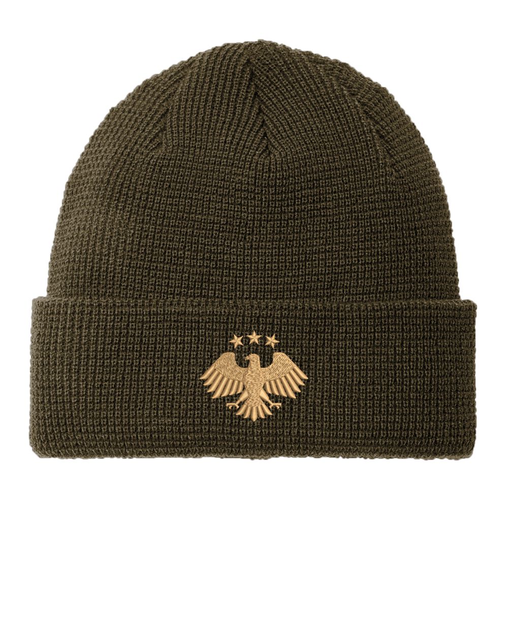 Port Authority Thermal Knit Cuffed Syria's New Eagle Beanie, color: Olive Green