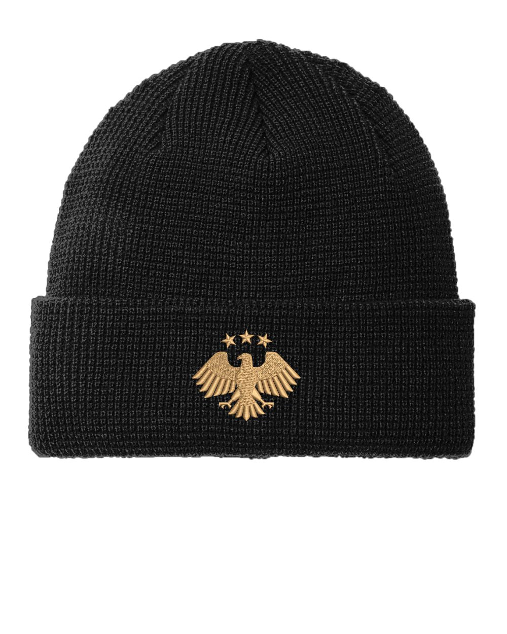 Port Authority Thermal Knit Cuffed Syria's New Eagle Beanie, color: Deep Black