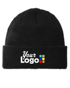Port Authority Thermal Knit Cuffed Custom Beanie, color: Deep Black