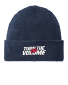 Port Authority Thermal Knit Cuffed Turn The Volume Up Beanie, color: Insignia Blue