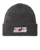Port Authority Thermal Knit Cuffed Turn The Volume Up Beanie, color: Storm Grey