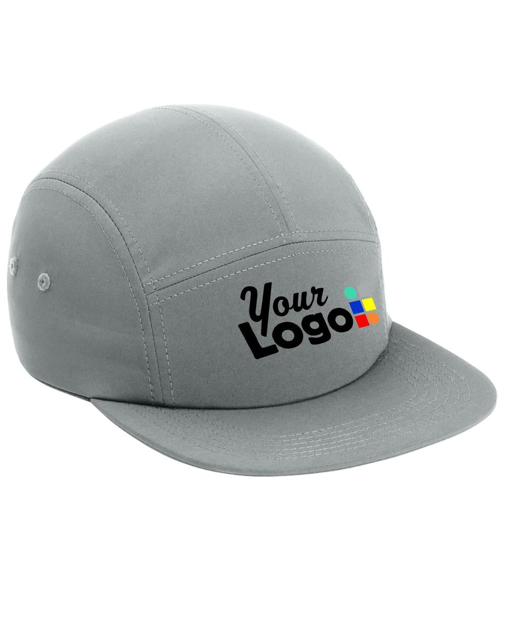 Port Authority Poly Camper Flat-Bill Custom Cap, color: Deep Smoke