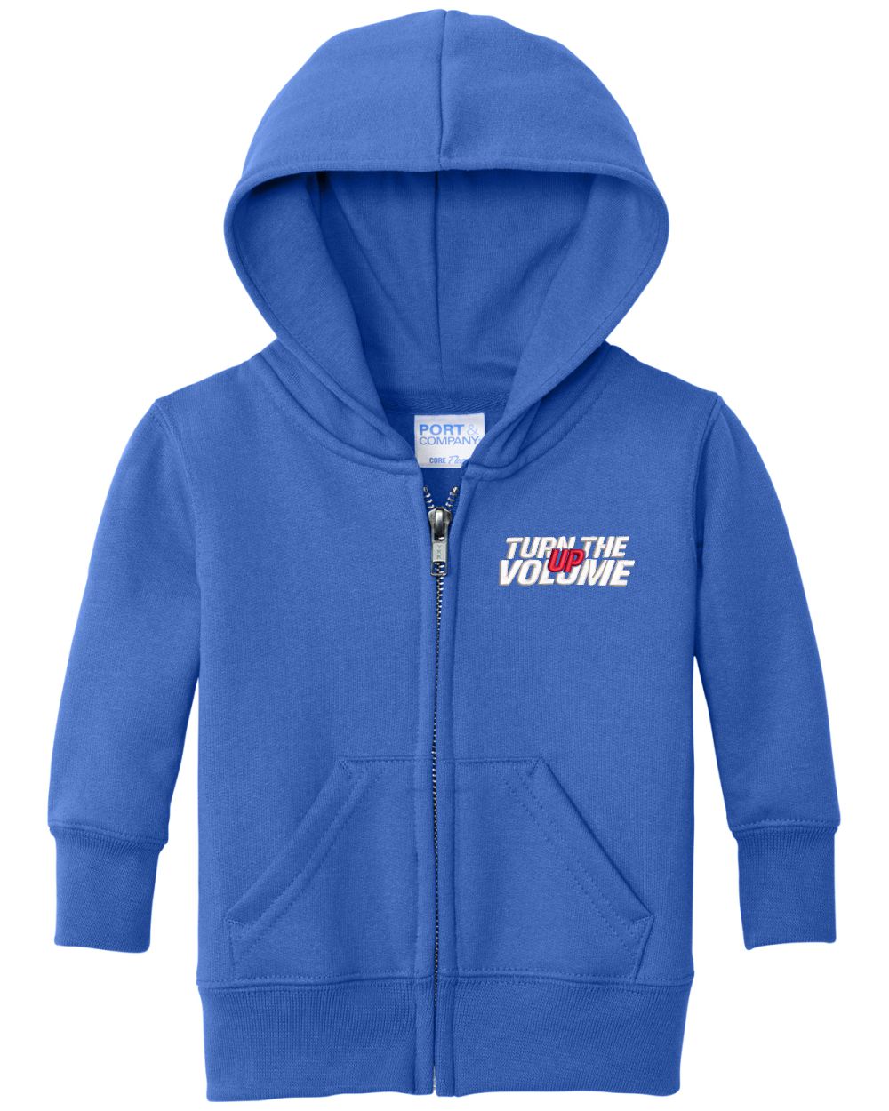 Port & Company Core Fleece Full-Zip Turn The Volume Up Hoodie, color: Royal
